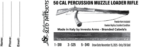 50 CAL PERCUSSION MUZZLE LOADER RIFLE