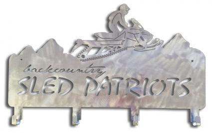 Backcountry Sled Patriots Metal artwork with hooks