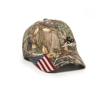 Load image into Gallery viewer, Backcountry Sled Patriots Outdoor Camp Cap with American Flag logo left panel