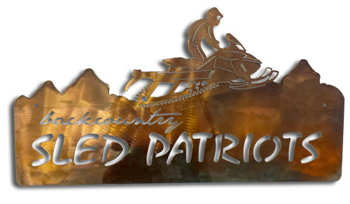 Backcountry Sled Patriots Metal artwork