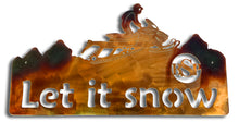 Load image into Gallery viewer, Backcountry Sled Patriots Metal artwork Let it Snow