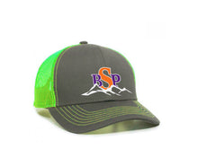 Load image into Gallery viewer, Backcoutry Sled Partiots neon cap with full color logo
