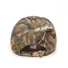 Load image into Gallery viewer, Backcountry Sled Patriots Outdoor Camp Cap with American Flag back view